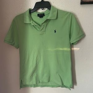 Boys 10-12 pastel lime color Polo shirt
